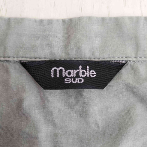 マーブルシュッド Marble Sud コットン バンドカラー シャツワンピース レディース