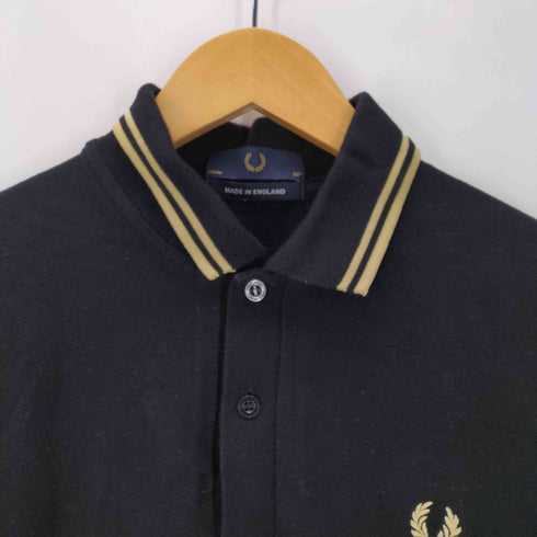 フレッドペリー FRED PERRY MADE IN ENGLAND 英国製 月桂樹 ロゴ 刺繍 ポロシャツ メンズ UK:38