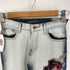 SPRAKLE BLUE JEANS 薔薇刺繍 ラインストーン フレア デニム レディース US:26-27