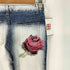 SPRAKLE BLUE JEANS 薔薇刺繍 ラインストーン フレア デニム レディース US:26-27