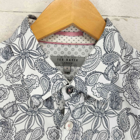 テッドベーカー TED BAKER 総柄 ボタンダウン L/S シャツ メンズ 2