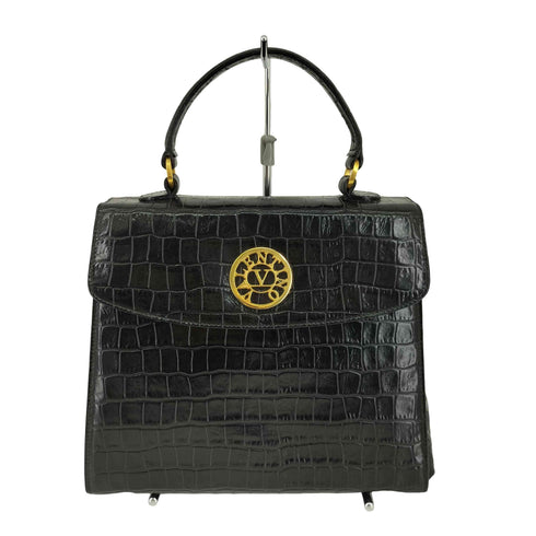 ヴァレンティノガラヴァーニ VALENTINO GARAVANI クロコ型押し レザーショルダーバッグ レディース