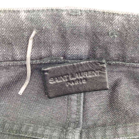 サンローランパリ SAINT LAURENT PARIS 2017 スキニーデニムパンツ ブラック メンズ 28