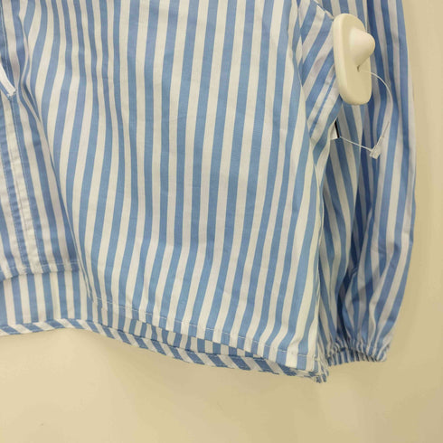 ザラ ZARA バルーンスリーブ リボン ストライプ ブラウス レディース import:XS