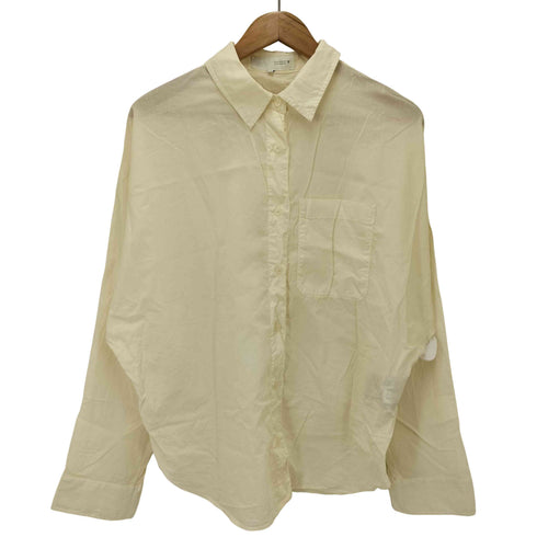 ザラ ZARA オーバーサイズ シアー L/S レギュラーカラー シャツ レディース import:XS
