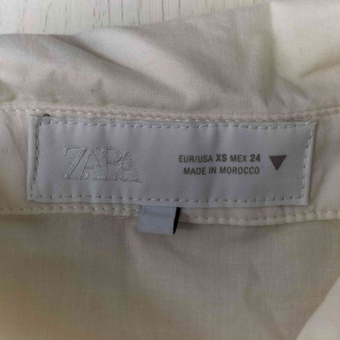 ザラ ZARA オーバーサイズ シアー L/S レギュラーカラー シャツ レディース import:XS