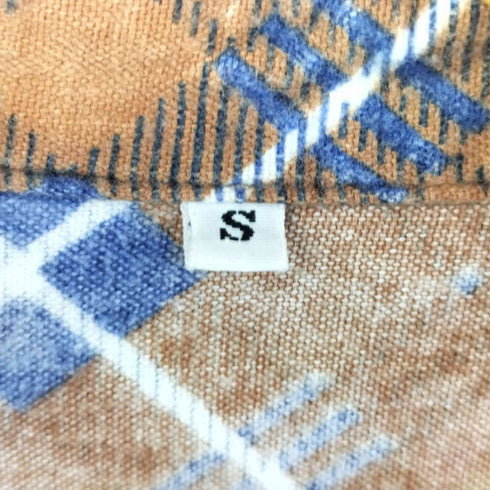 プリントネル チェック ウエスタンシャツ メンズ S