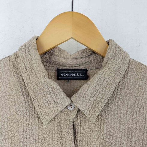elementz シワ加工 シャツ レディース