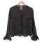 ザラ ZARA シアー フリル ティアード L/S ブラウス レディース import:S