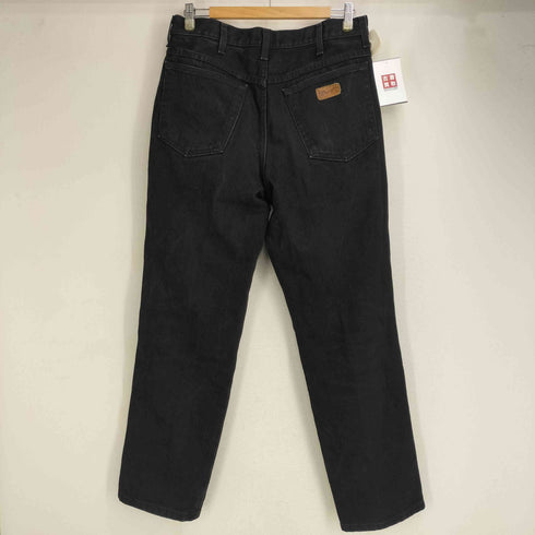 ラングラー Wrangler 後染め テーパードブラックデニムパンツ メンズ 33-30