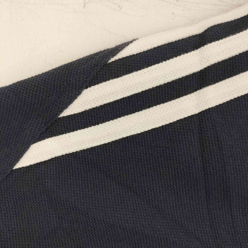 アディダス adidas スリーストライプ 刺繍ロゴ S/S ポロシャツ メンズ JPN:M