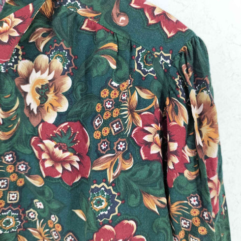 KORET レーヨン100 花柄プリント 長袖 シャツ レディース 10