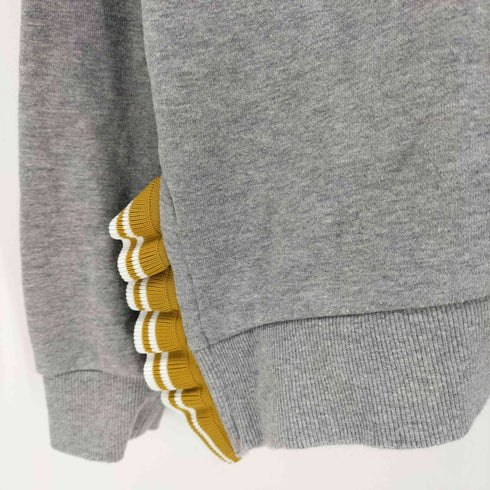 フレッドペリー FRED PERRY ロゴ刺繍 リブフリル クルーネックスウェット レディース UK:10