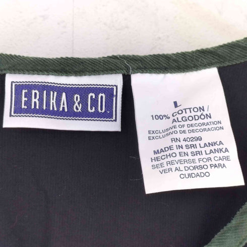 ERIKA&CO. 刺繍デザイン コーデュロイ ノースリーブ ワンピース レディース L