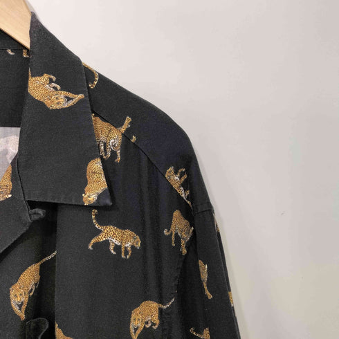ショット Schott 豹プリント S/S オープンカラーシャツ アロハシャツ メンズ 2XL