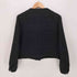 ザラ ZARA ゴールドボタン ノーカラー クロップド ツイードジャケット レディース import:M