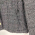 ザラ ZARA ゴールドボタン ノーカラー クロップド ツイードジャケット レディース import:M