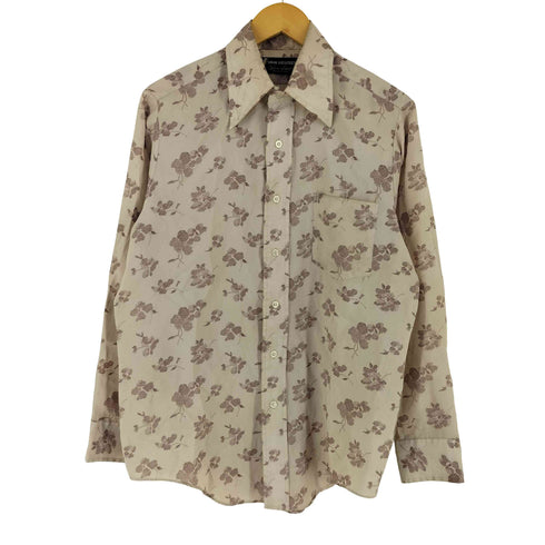 ヴァンヒューゼン VAN HEUSEN 70S 総柄 レギュラーカラーL/S シャツ メンズ 151/2
