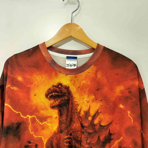 総柄 怪獣 Tシャツ メンズ JPN:XL