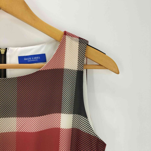 ブルーレーベルクレストブリッジ BLUE LABEL CRESTBRIDGE チェック シフォン ワンピース レディース JPN:38