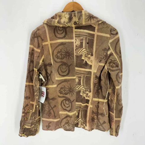 BONONA U.K フリンジ総柄シャツ レディース 44