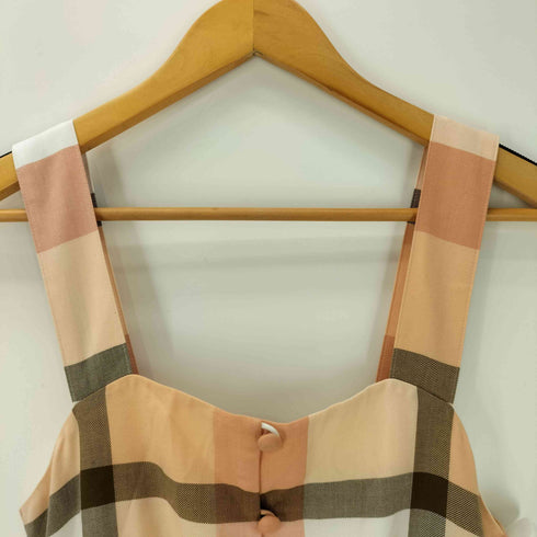 ブルーレーベルクレストブリッジ BLUE LABEL CRESTBRIDGE チェック エプロン ワンピース レディース JPN:36