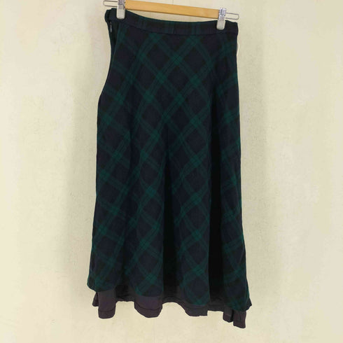 タルボット TALBOTS USA製 チェック レイヤード スカート レディース 10