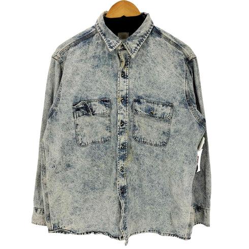 カーハート Carhartt 90S 三角タグ ケミカルウォッシュ デニムシャツ メンズ XL
