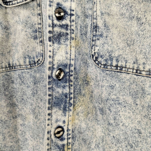 カーハート Carhartt 90S 三角タグ ケミカルウォッシュ デニムシャツ メンズ XL