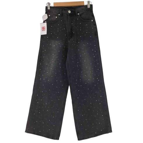 MEISM ビジュー付きワイドデニムパンツ レディース JPN:M