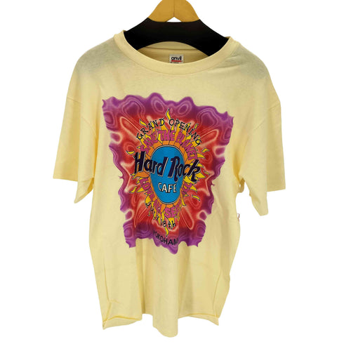 アンビル Anvil 90~00S Hard Rock Cafe YOKOHAHAMA プリントロゴ T-shirt メンズ import:L