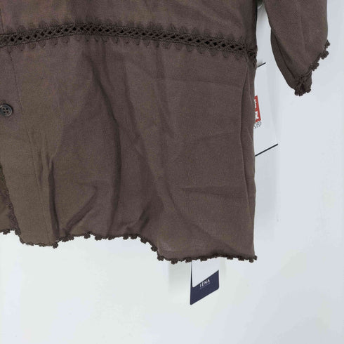 シンプリシテェ SIMPLICITE 26ss エンブロイダーボクシーシャツ ウォッシャブル レディース FREE