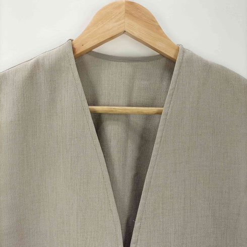 アデイインザライフユナイテッドアローズ A day in the life UNITED ARROWS 26ss リネンライク ペプラム ジップベスト マシンウォッシャブル レディース FREE