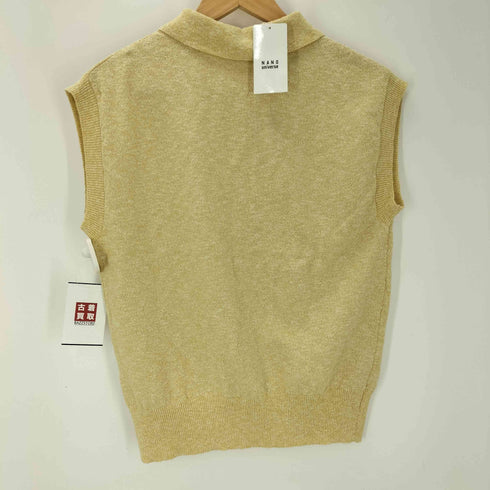 ナノユニバース NANO universe 26ss ノースリーブメランジポロニットトップス レディース FREE