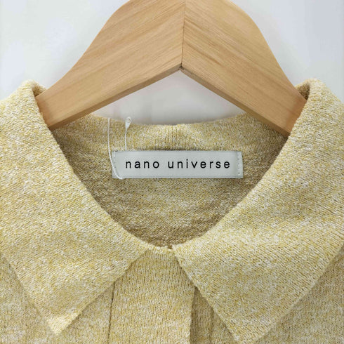 ナノユニバース NANO universe 26ss ノースリーブメランジポロニットトップス レディース FREE