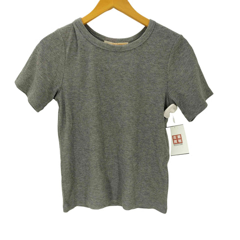 ナノユニバース NANO universe 26ss ラメリブカットクルーネックTシャツ レディース FREE