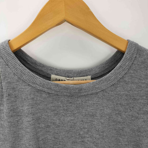 ナノユニバース NANO universe 26ss ラメリブカットクルーネックTシャツ レディース FREE