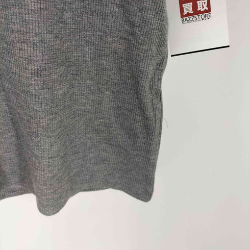 ナノユニバース NANO universe 26ss ラメリブカットクルーネックTシャツ レディース FREE