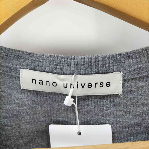 ナノユニバース NANO universe 26ss ラメリブカットクルーネックTシャツ レディース FREE