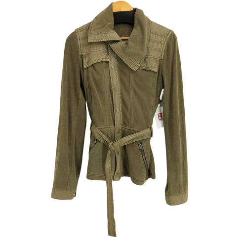 ディーゼル DIESEL ベルト付きボタンデザインミリタリージャケット メンズ import:S