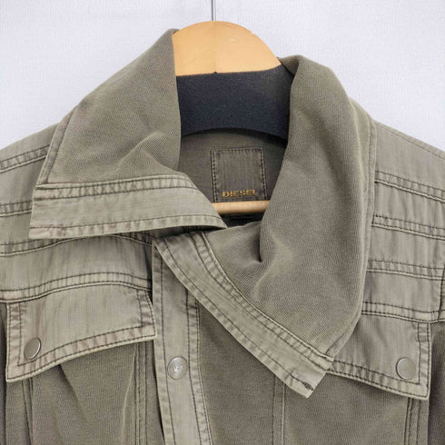 ディーゼル DIESEL ベルト付きボタンデザインミリタリージャケット メンズ import:S