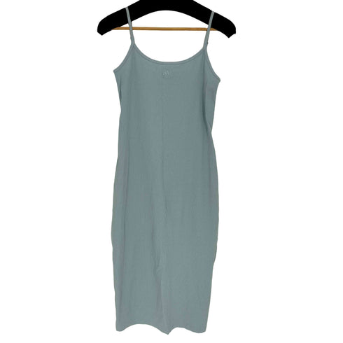 アディダス adidas Blue ALL SZN Rib Fitted Midi Dress オール シーズン リブ フィッティド ミディ ドレス レディース import:L