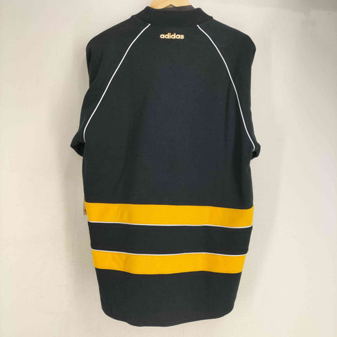 アディダスオリジナルス adidas Originals 80-90S ボーダー モックネック フロントロゴラグランスリーブトレーナー メンズ S-M