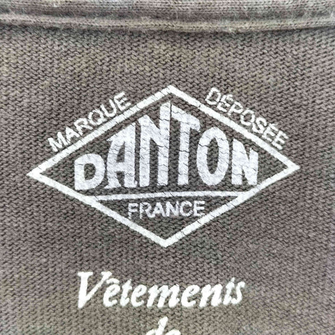 ダントン DANTON ロゴワッペン刺繍 ポケット クルーネック L/S Tシャツ メンズ FR:42