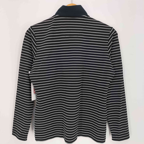 バーバリーゴルフ BURBERRY GOLF ロゴ刺繍 ボーダー ハーフジップ L/S カットソー レディース import:L