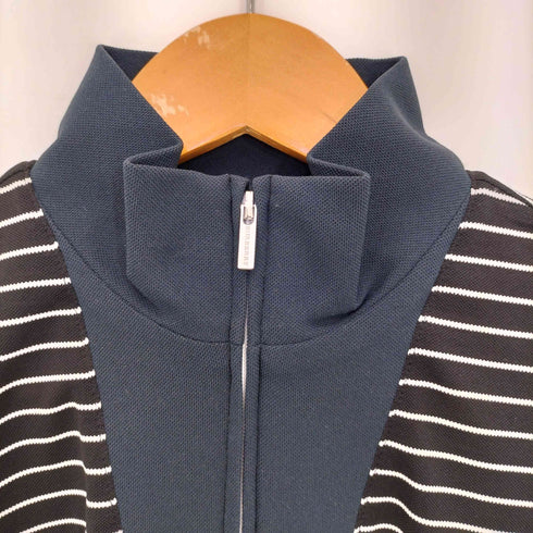 バーバリーゴルフ BURBERRY GOLF ロゴ刺繍 ボーダー ハーフジップ L/S カットソー レディース import:L
