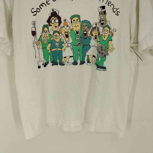 フルーツオブザルーム FRUIT OF THE LOOM 90S キャラクター プリント S/S クルーネック Tシャツ メンズ import:L