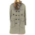 バーバリーブルーレーベル BURBERRY BLUE LABEL 裏地ノバチェック フォックスファー中綿 ダブルボタン トレンチコート レディース EUR:38