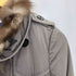 バーバリーブルーレーベル BURBERRY BLUE LABEL 裏地ノバチェック フォックスファー中綿 ダブルボタン トレンチコート レディース EUR:38