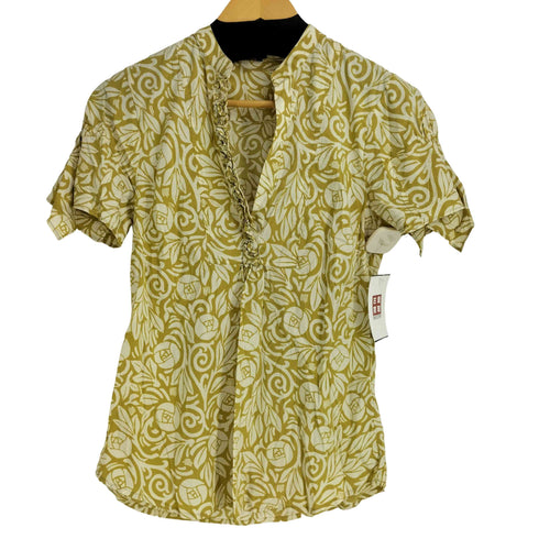 ビーシービージーマックスアズリア BCBG MAXAZRIA 総柄フリルブラウス レディース import:S